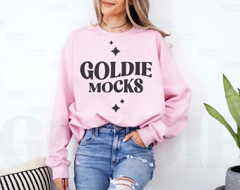 Gildan 18000 Light Pink Sweatshirt Mockup | G180 Pink Crewneck Mockup | Real Model Mock | Gildan 18000 | Pink Sweater | Casual Cute Simple