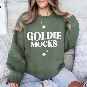 Gildan 18000 Military Green Sweatshirt Mockup | G180 Green Crewneck Mock-up | Model Mock | Gildan 18000 Military | Casual Everyday Aesthetic