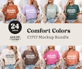 Comfort Colors C1717 Tshirt Mockup Bundle | CC 1717 T-Shirt Mock-up Bundle | Real Model | Cozy Trendy Boho Aesthetic Summer Fall Shirt Mock