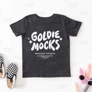 Rabbit Skins 3321 Vintage Smoke Tshirt Mockup | 3321 Grey Toddler T-Shirt Mock-up | Real Product Mock | Simple Minimal Neutral Kids Shirt