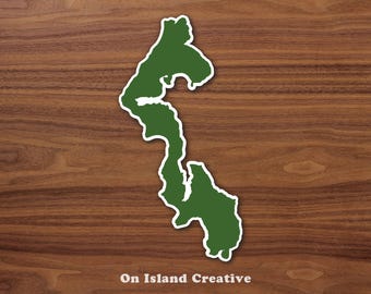 Whidbey Island Sticker: Green