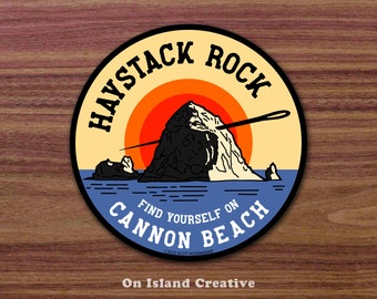 Cannon beach Haystack Rock Sticker