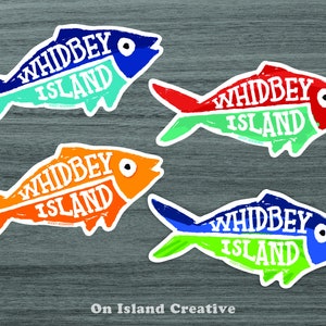 Whidbey Island Fish Sticker