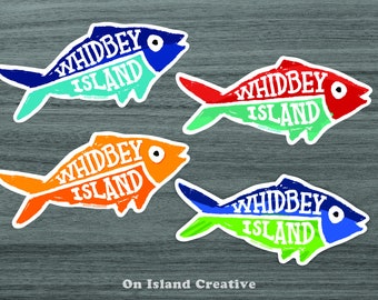 Whidbey Island Fish Sticker