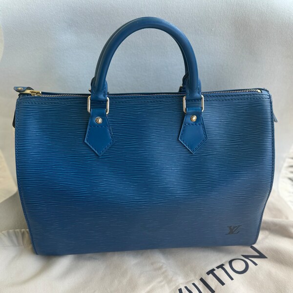 LOUIS VUITTON Blue Epi Speedy 30