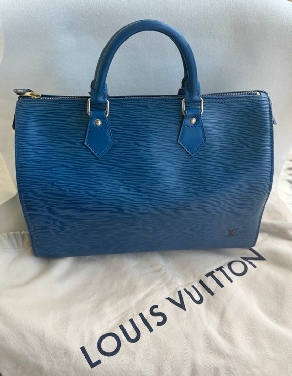 LOUIS VUITTON Blue Epi Speedy 30