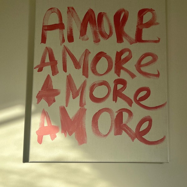 AMORE auf Leinwand