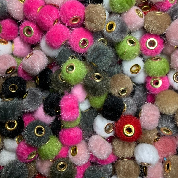 Shine Fuzzy Spacer | Fuzzy Spacer 14mm | Soft Spacer | Furry Spacer | Spacer For Pen | Spacer Mix | Hairy Spacer| Fuzzy Beads