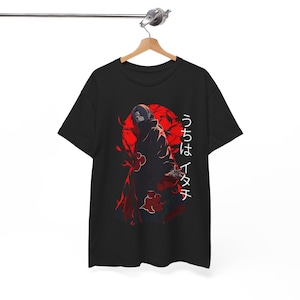 Itachi Uchiha Sharingan Naruto Anime Manga Unisex Tee, Clan Graphic Top Shirt, Heavy Cotton Tshirt, Japanese Cartoon Merchandise, Cosplay