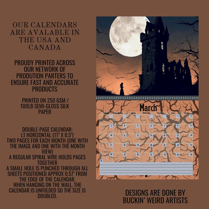 2024 Castle Calendar Etsy