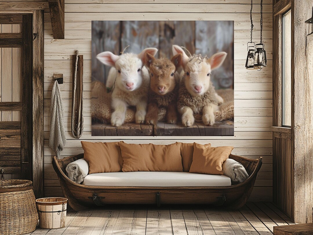 Baby Goats Print Goats Wall Decor Billy Goat Printable Baby Kids Art Goats Poster Baby Goats ...