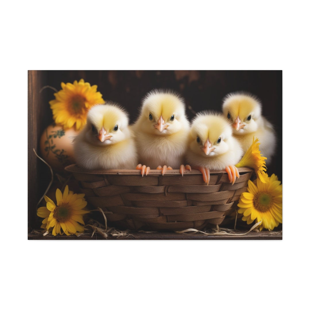 Baby Chicks Print Chicks Wall Decor Chicken Printable Chick Art Easter ...