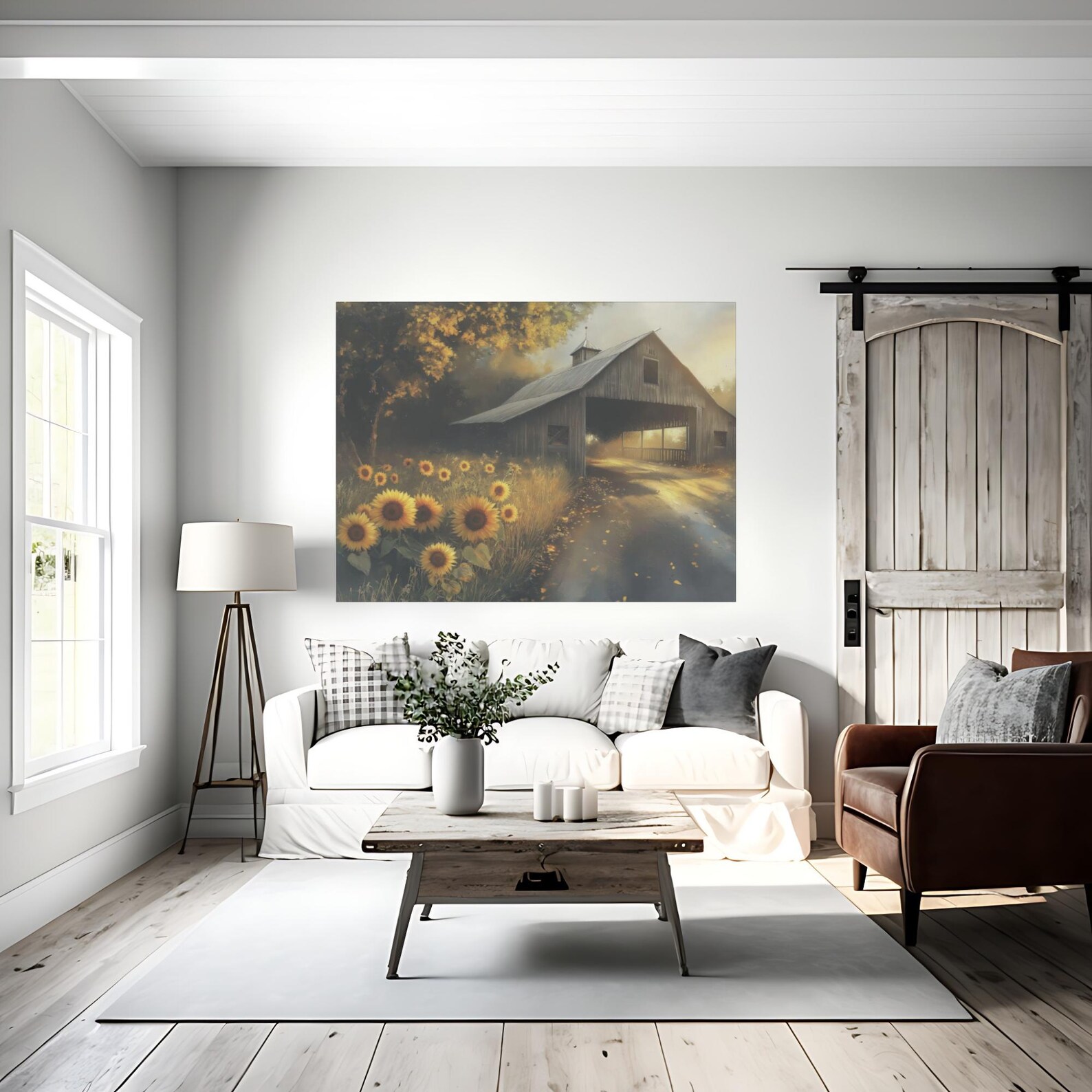 Rustic Sunflower Picture Wall Display Country Home Wall Art Autumn