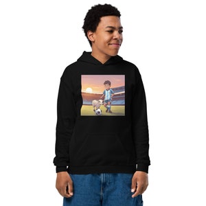 Youth heavy blend hoodie “Argentina and Goat”