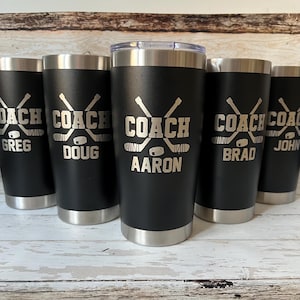 Hockey Coach Engraved 20oz Tumbler | Hockey Tumbler | Hockey Gift for Coach | Hockey Team | Team Gift | Coaches Gift