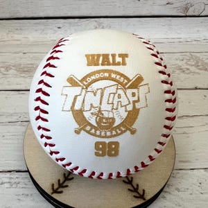 Custom Engraved Baseballs | Baseball Team Gift | Baseball Coach Gift | Logo Baseball | Personalized Baseball | Christmas Gift for Baseball