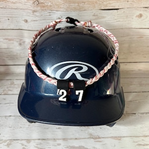 Baseball Braided Rope Necklace | Sports Necklace | Custom Jersey Number Necklace | Baseball Accessory | Easter Gift | Sports Gift |