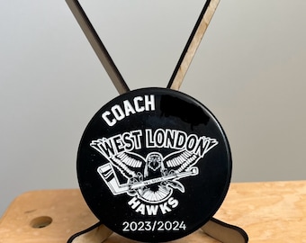 Hockey Coach Laser Engraved Custom Puck | Coach Gift | End of Year Gift | Custom Hockey Puck | Personalized Hockey Puck | Engraved Puck