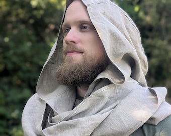 Natural Linen Ouroboros Hood