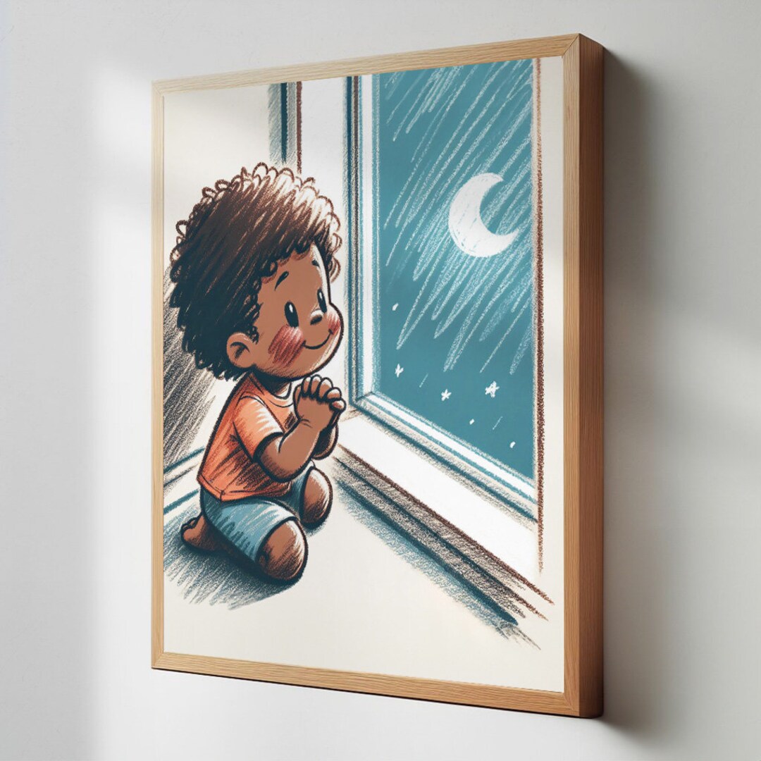 Black Boy Wall Art, African American Boy Room Decor Etsy