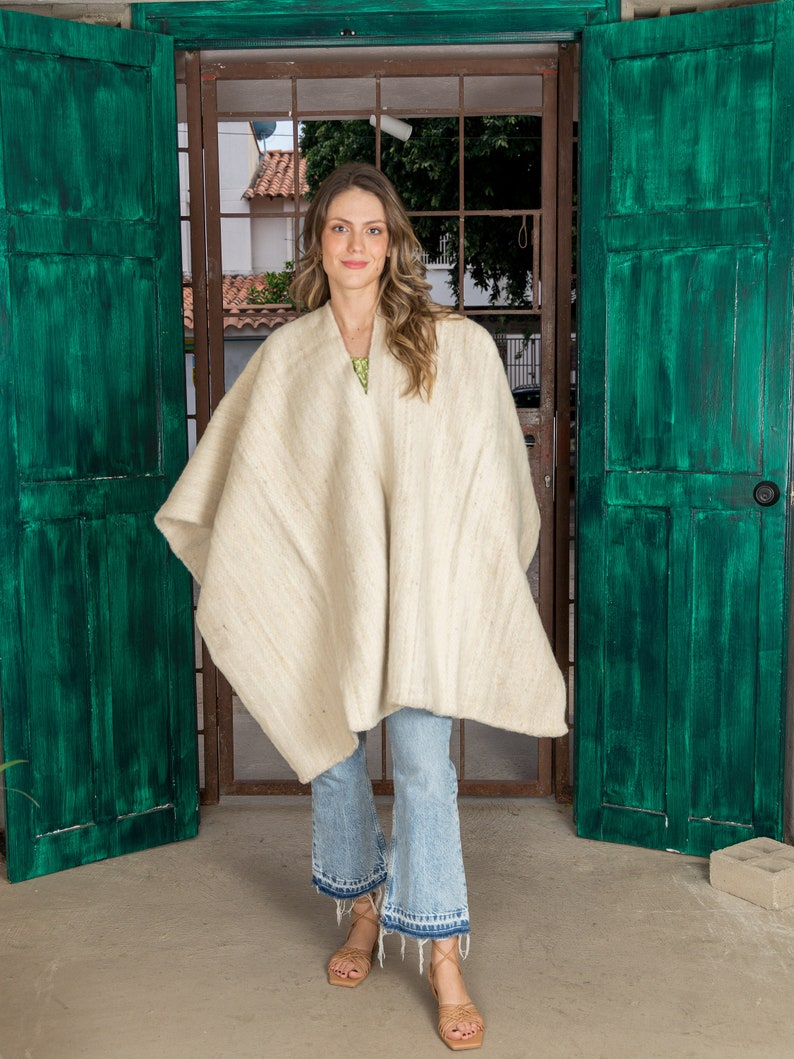 Poncho Handmade by Farmers in Colombia Boyaca. 100 Wool Etsy
