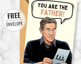 Lustige Vatertagskarte digitaler Download, du bist der Vater Maury Povich Meme, Geburtstagskarte, Geburtstagsgeschenk für Ehemann, druckbar