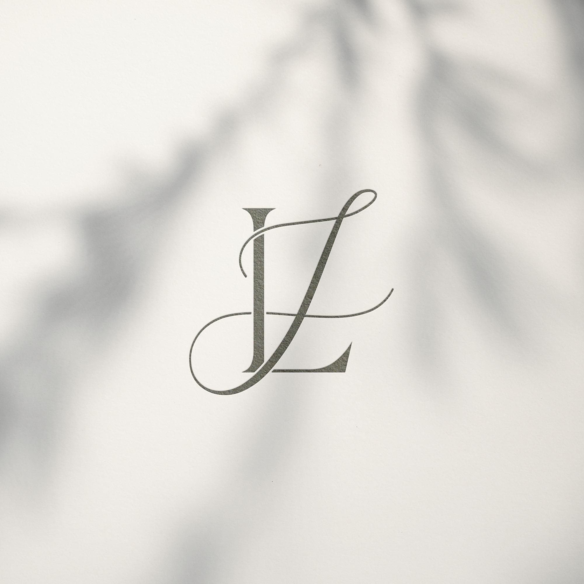 Lj Intials Design LJ Wedding Monogram Template, Editable Initials Logo, Classic Premade ...