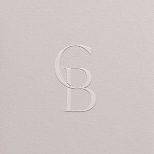 CB Hochzeitsmonogramm-Vorlage, Bearbeitbares Initialen-Logo, klassisches vorgefertigtes Branding-Design, Sofortiger Download