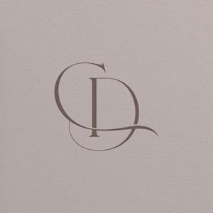 CD Wedding Monogram Template, Editable Initials Logo, Classic Premade Branding Design, Instant Download