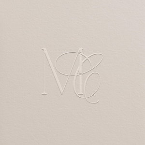 MC Hochzeitsmonogramm-Vorlage, Bearbeitbares Initialen-Logo, klassisches vorgefertigtes Branding-Design, Sofortiger Download