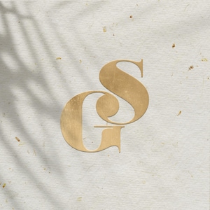 GS Wedding Logo Template, Editable Monogram for Invitation, Elegant Premade Design, Instant Download