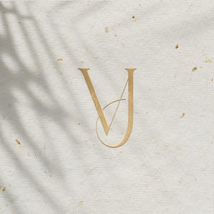VJ Wedding Monogram Template, Editable Initials Logo, Classic Premade Branding Design, Instant Download