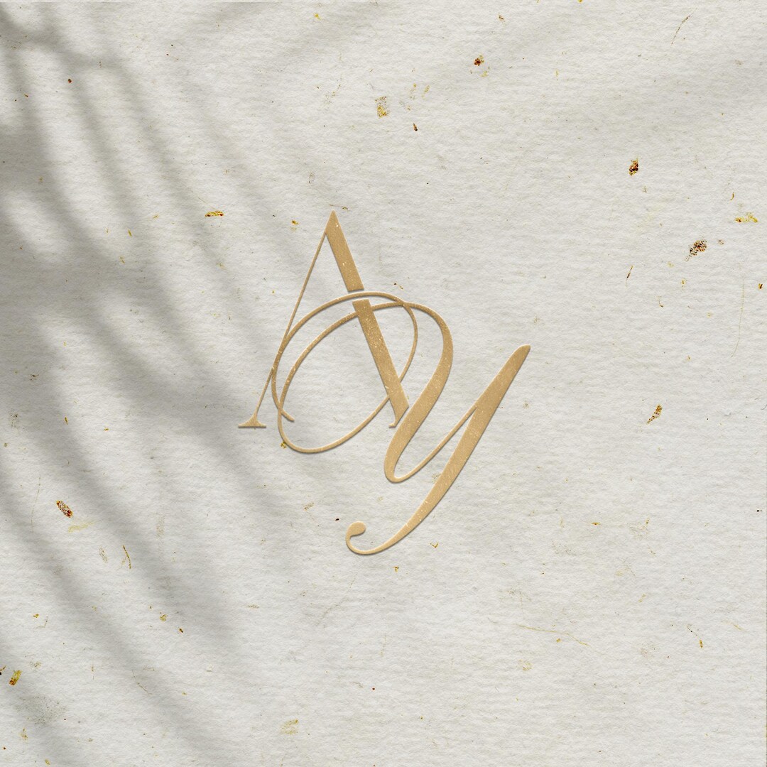 AY Wedding Monogram Logo, Editable Couple Logo Template, Elegant ...