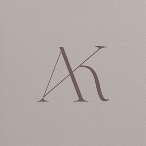 AK Wedding Monogram Template, Editable Initials Logo, Classic Premade Branding Design, Instant Download