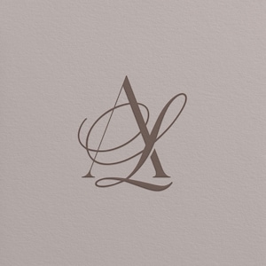 AL Wedding Monogram Template, Editable Couple Logo, Timeless Elegant Branding Design, Instant Download