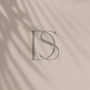 DS Wedding Monogram Logo Template, Editable Couple Logo, Luxury Premade Branding Design, Instant Download