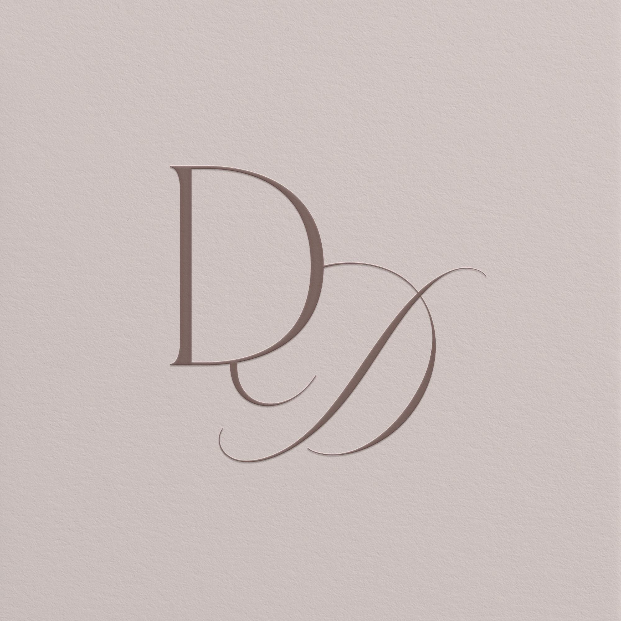 DD Wedding Monogram Logo Template, Editable Couple Initials Logo ...