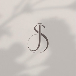 JS Wedding Logo Template, Editable Monogram for Invitation, Elegant Premade Design, Instant Download