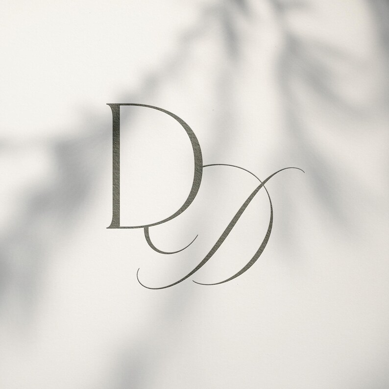 DD Wedding Monogram Logo Template, Editable Couple Initials Logo ...
