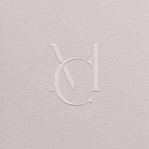 MC Wedding Monogram Template, Editable Initials Logo, Classic Premade Branding Design, Instant Download