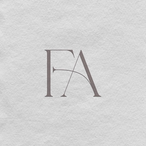 FA Wedding Monogram Logo Template, Elegant Couple Logo, Minimal Premade Branding Design, Instant Download