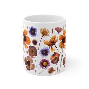 Vibrant Wildflower Print Mug