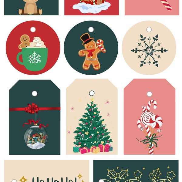 Christmas gift labels/étiquettes pour cadeau de Noël/etiquetas de regalo de navidad