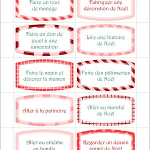 Vouchers for children preparing for Christmas / Advent Calendar, pre-filled and to fill out image 2