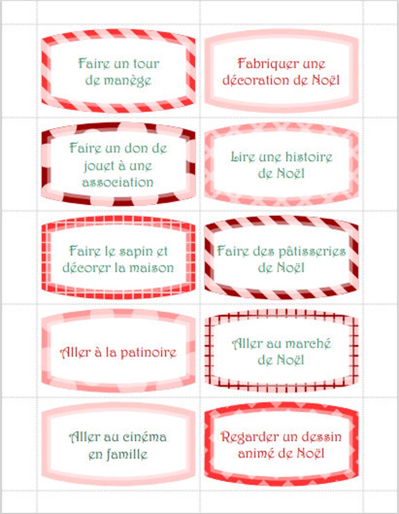 Vouchers for children preparing for Christmas / Advent Calendar, pre-filled and to fill out image 2