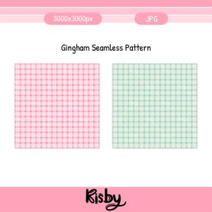 Gingham pattern in pastel pink and mint green. A versatile background for your cottagecore winter creations.