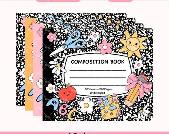 Teacher Mouse Pad PNG Sublimation Design Custom Name Composition Notebook Png Retro Back To School Png Teacher Appreciation Gift For Teacher