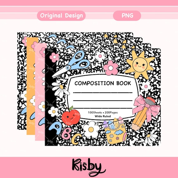 Teacher Mouse Pad PNG Sublimation Design Custom Name Composition Notebook Png Retro Back To School Png Teacher Appreciation Gift For Teacher