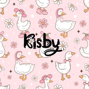Silly Goose Seamless Pattern Spring Cottagecore Goose Seamless File Ducks Surface Pattern Digital Paper Background JPG PNG Commercial Use