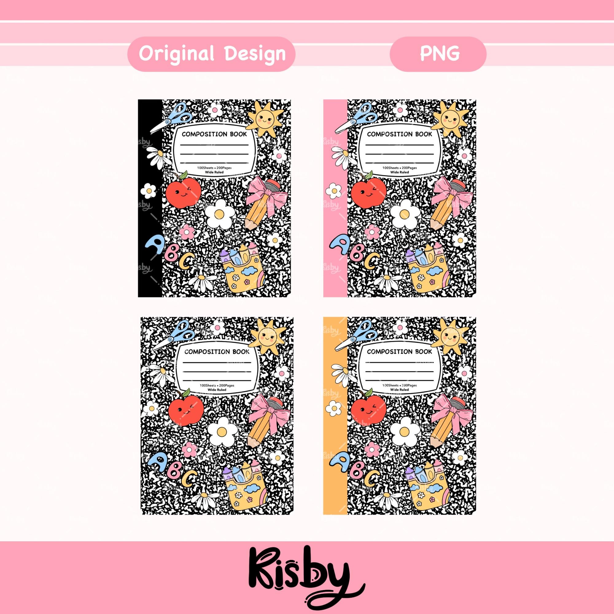 Composition Book PNG Personalized Notebook Cover Design First Day of ...
